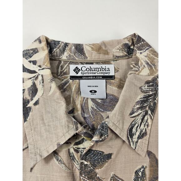 Columbia men size medium short sleeve island hawaiin button up EUC 100% cotton ^ - Picture 5 of 7